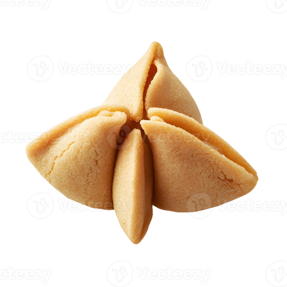 Freshly Baked Fortune Cookie Ready to Open png