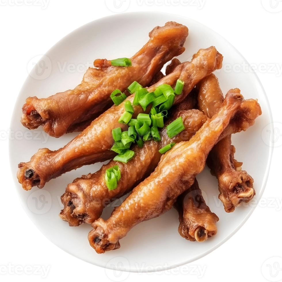 Perfectly Cooked Chicken Feet Ready to Serve png