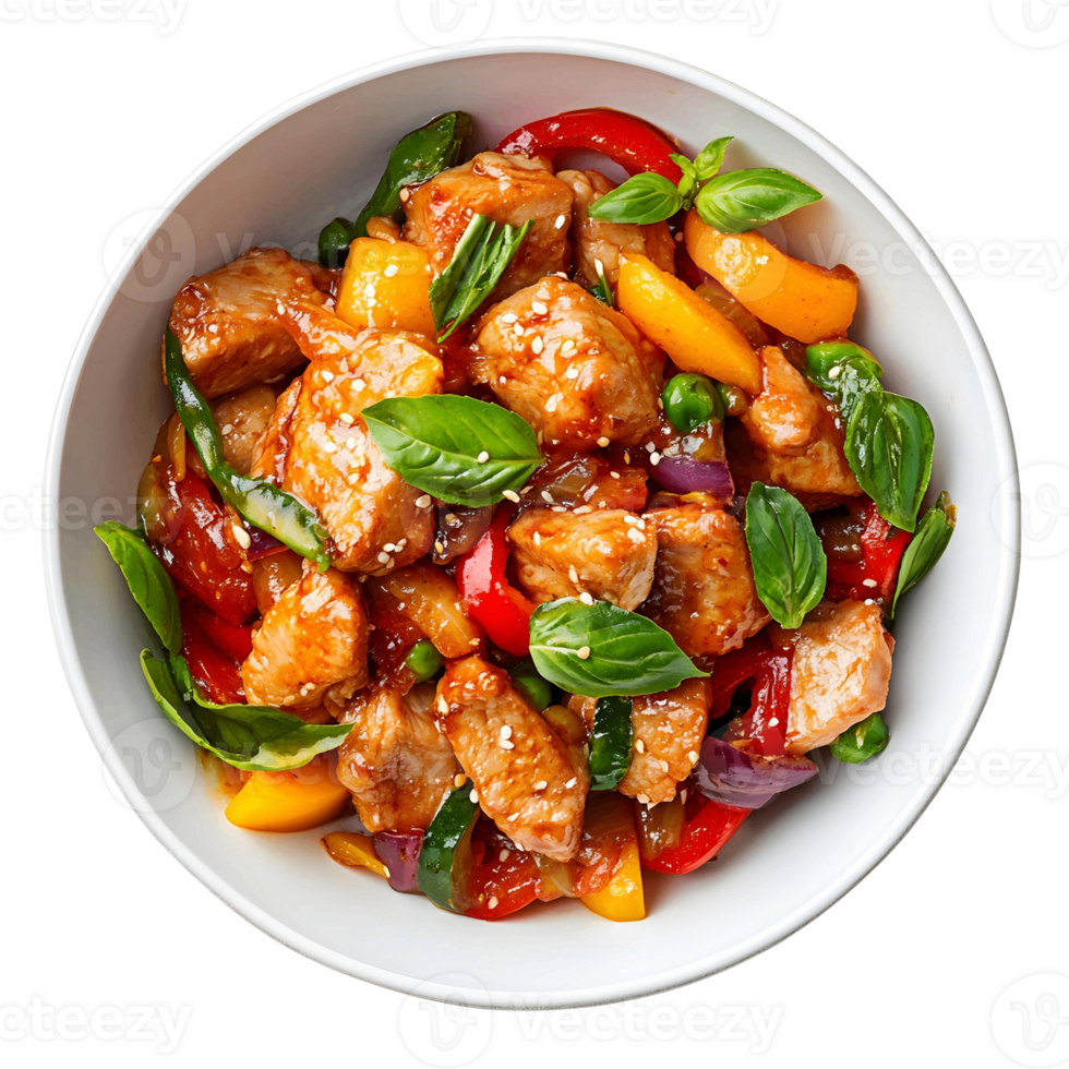 Traditional Sweet and Sour Pork Dish for Sharing png