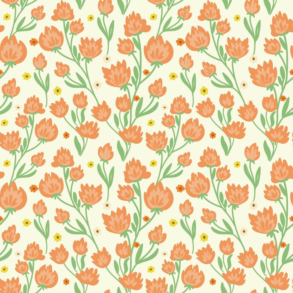 Elegant floral seamless pattern. Perfect for wrapping paper, textile, fabric, cover and more vector