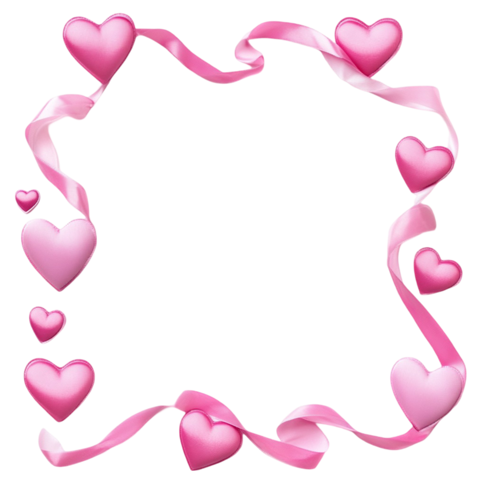 Decorative Pink Heart Frame png