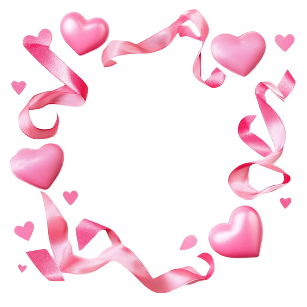 Valentine Heart Ribbon Wreath png