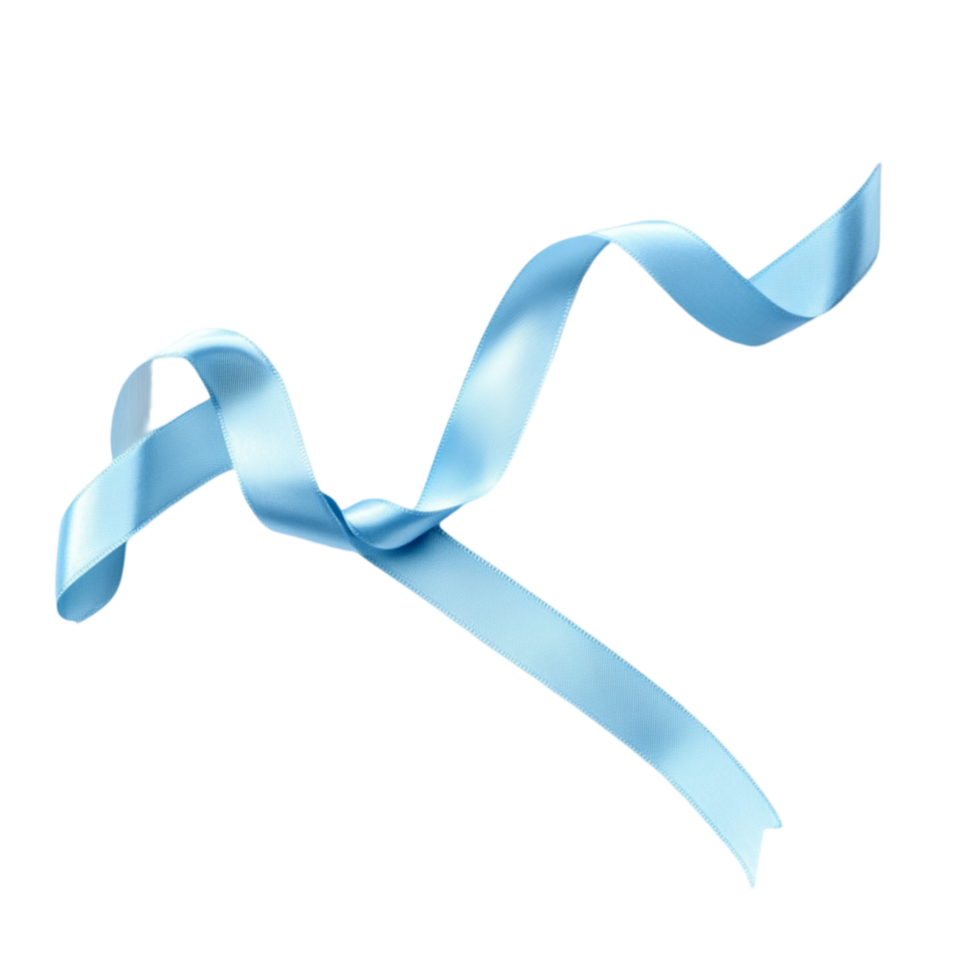 Blue Ribbon on Transparent Background png