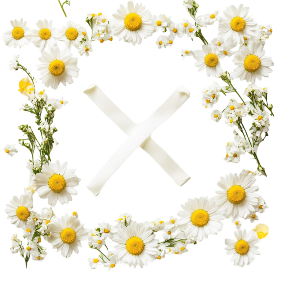 Floral Cross Frame png