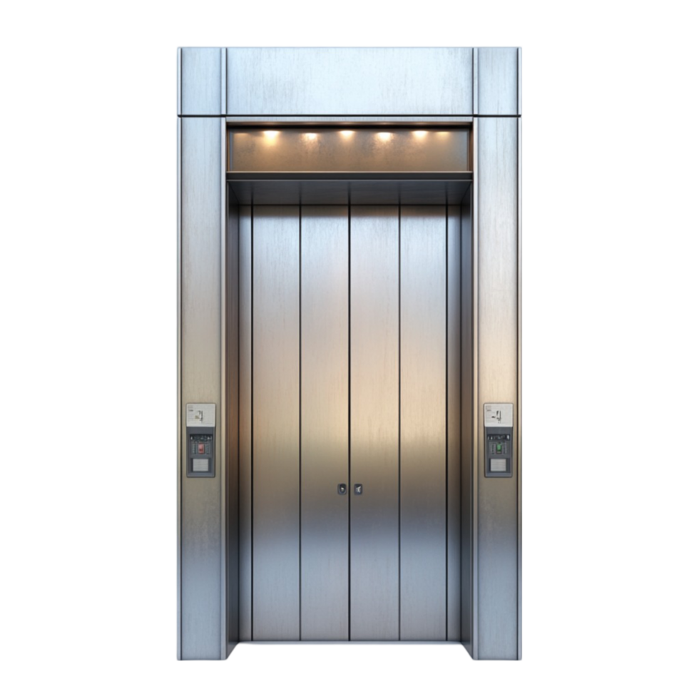 Elevator with Silver Door png