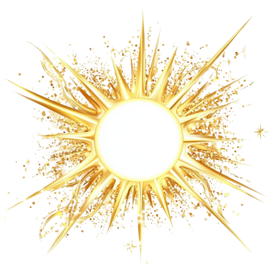 Golden Sun Burst png
