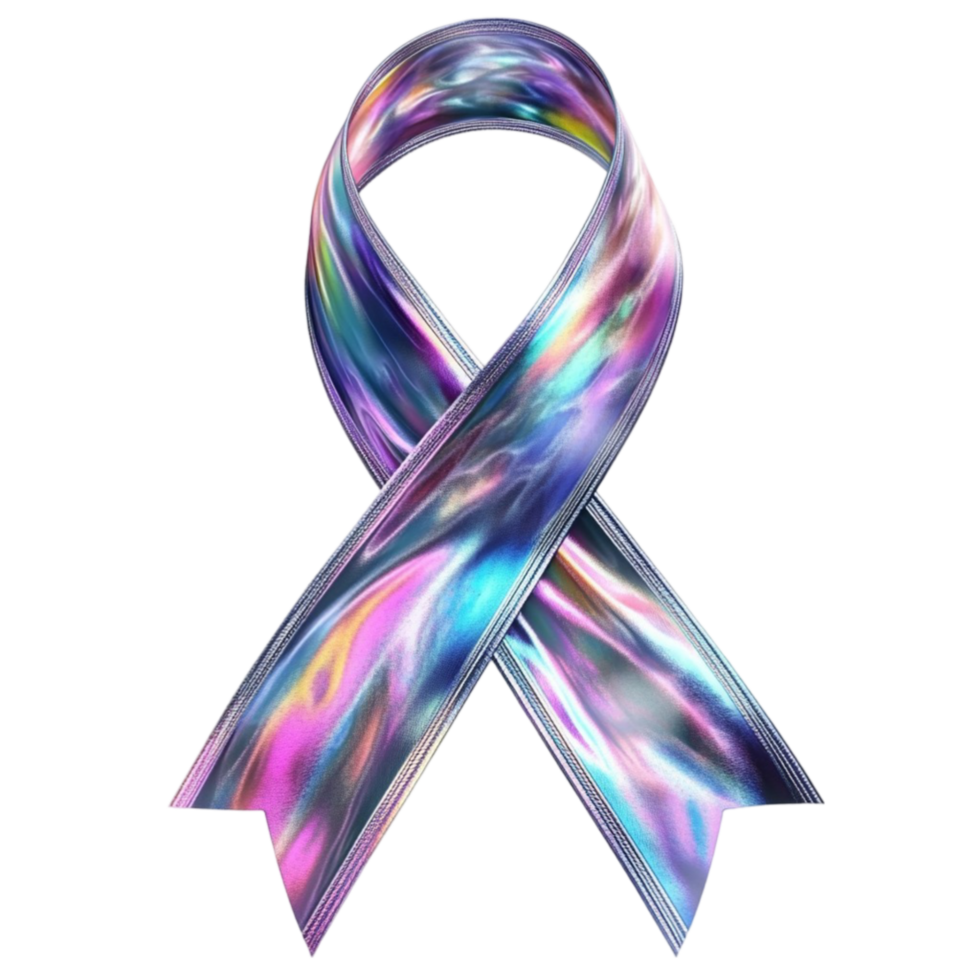 Ribbon with Rainbow Design png