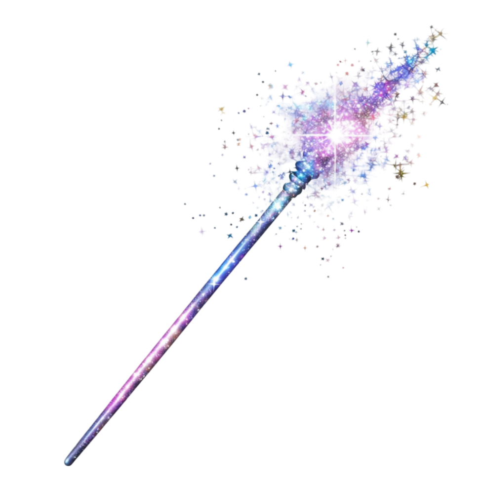 Magic Wand with Sparkles png
