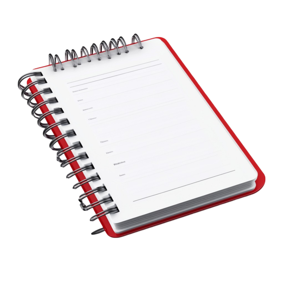 Notebook with Spiral Binding png