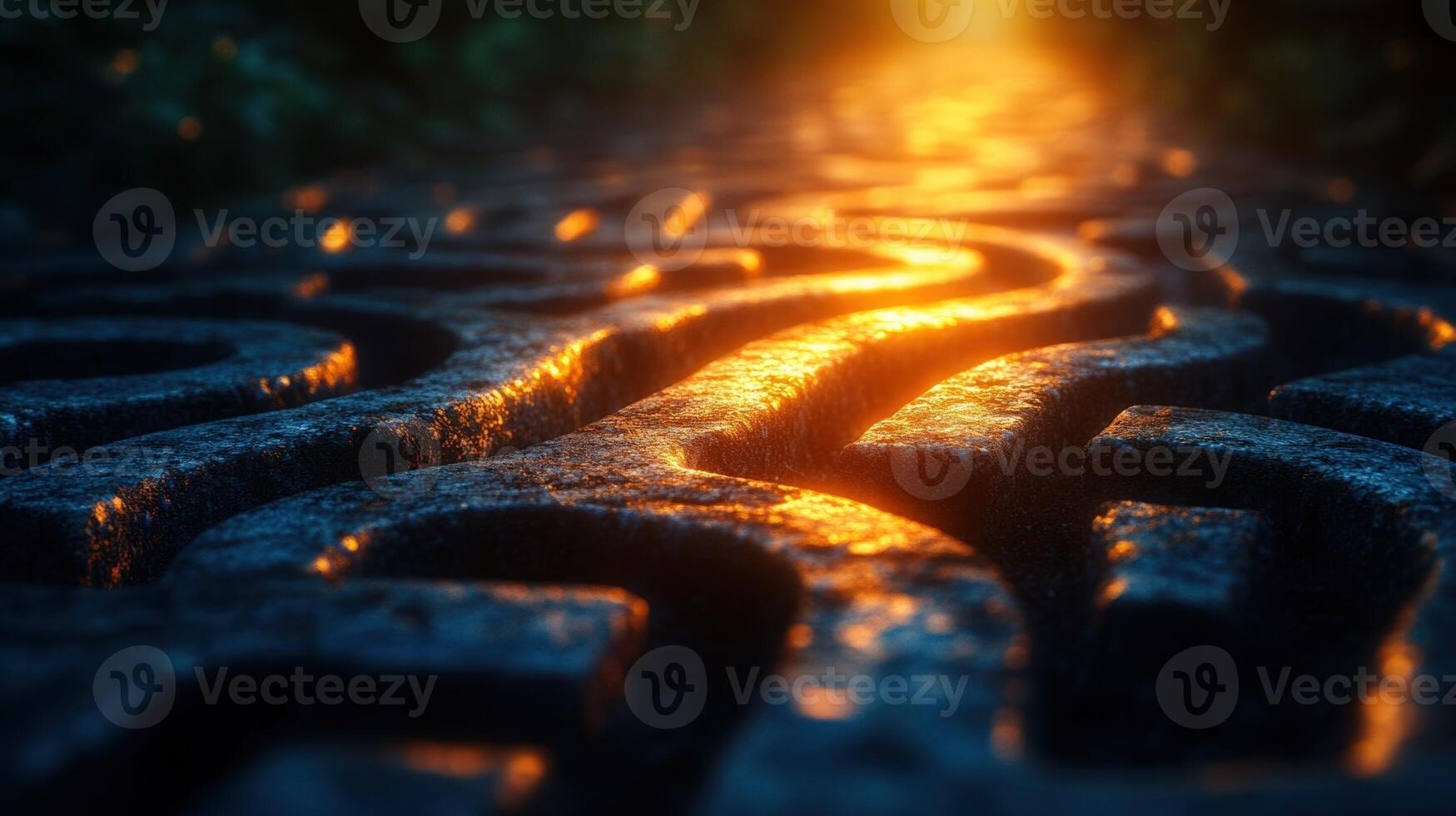 A complex labyrinth symbolizing the difficult path to success. photo
