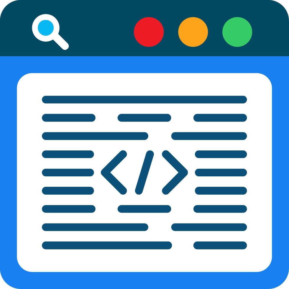 Programming Language Flat Illustration Icon Design vector