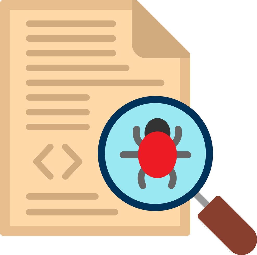 Debugging Flat Illustration Icon Design vector