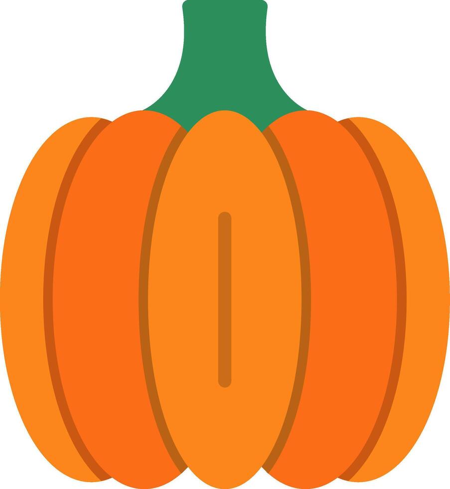 Pumpkin Flat Illustration Icon Design vector
