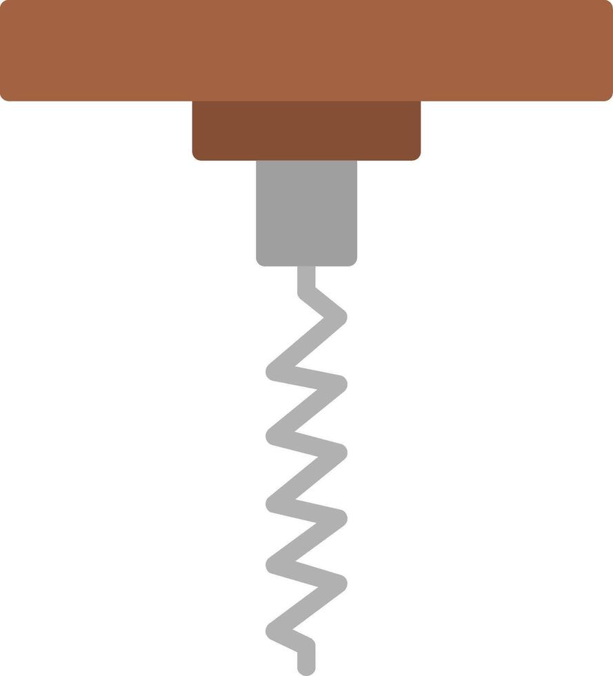 Corkscrew Flat Illustration Icon Design vector