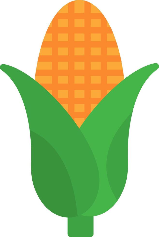 Corn Flat Illustration Icon Design vector