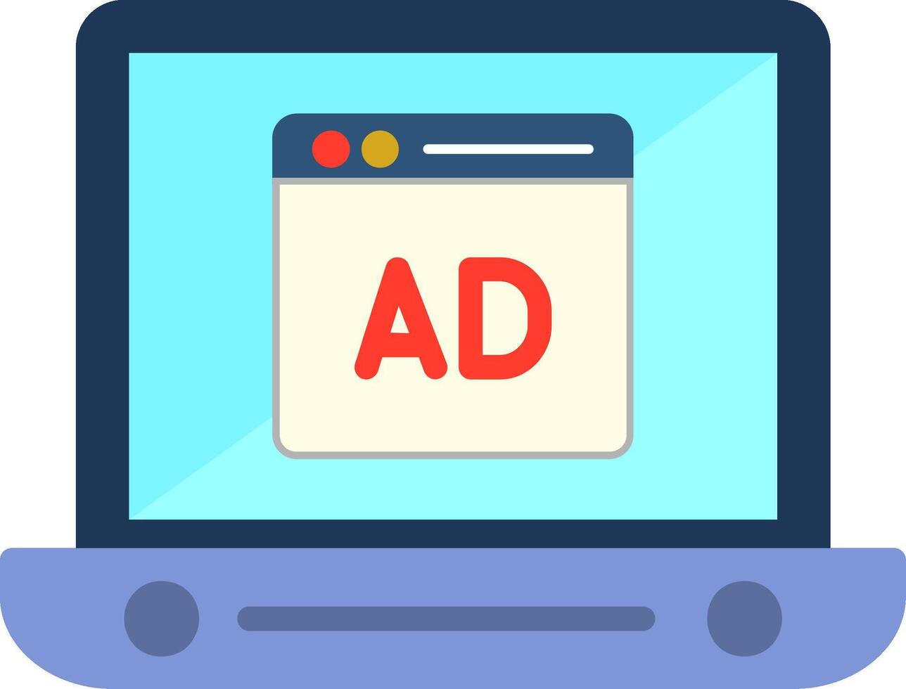 Ad Flat Illustration Icon Design vector