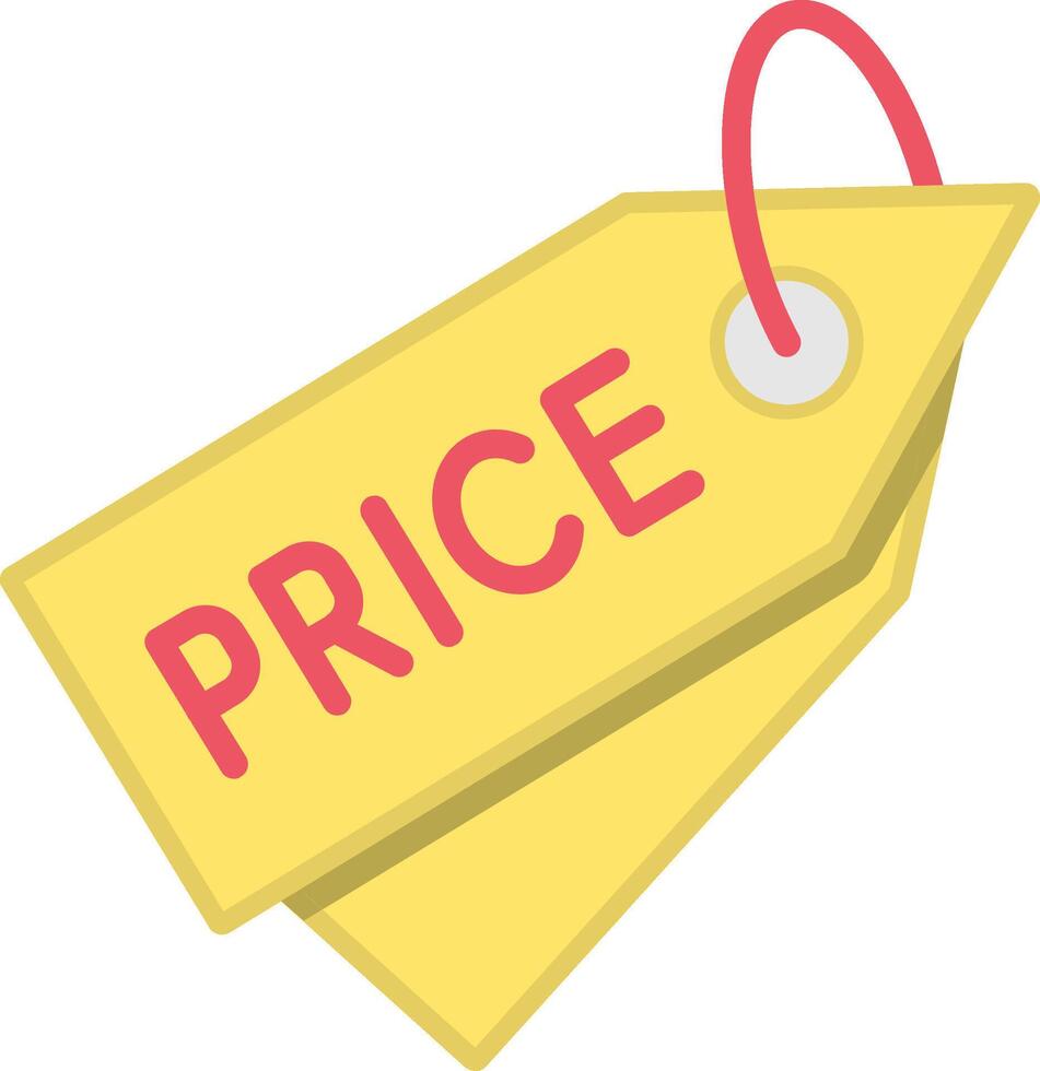Price Tag Flat Illustration Icon Design vector