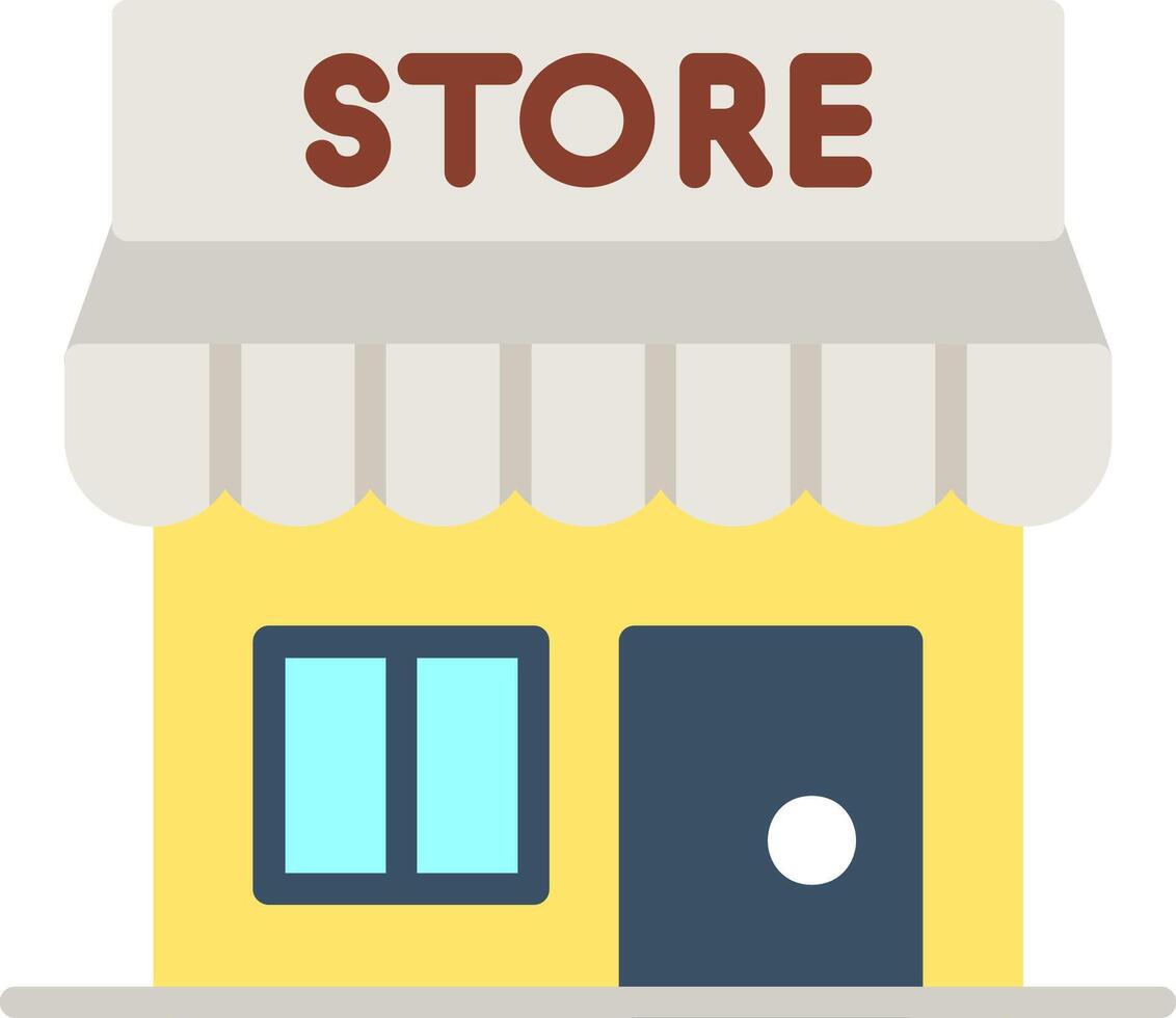 Store Flat Illustration Icon Design vector