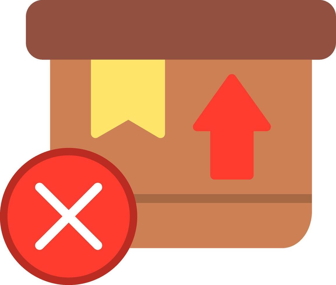 Cancel Flat Illustration Icon Design vector