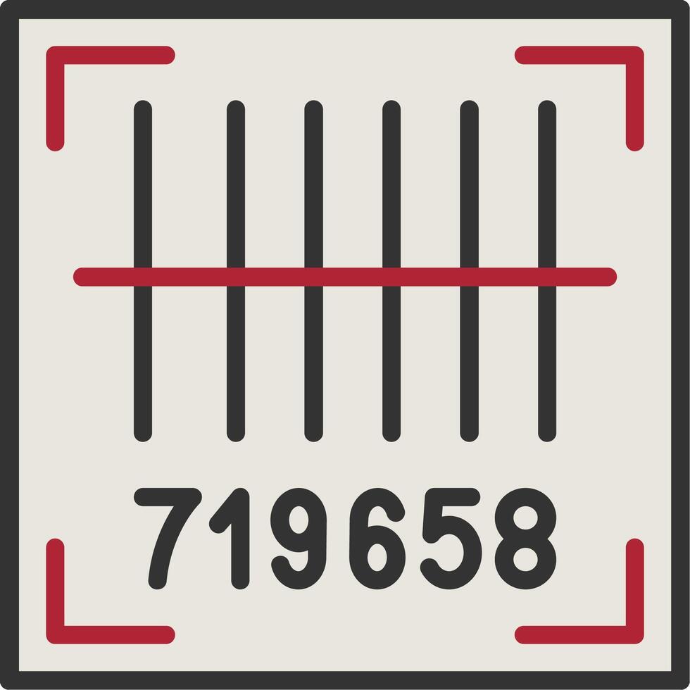 Bar Code Flat Illustration Icon Design vector