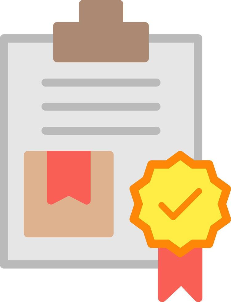Approved Flat Illustration Icon Design vector