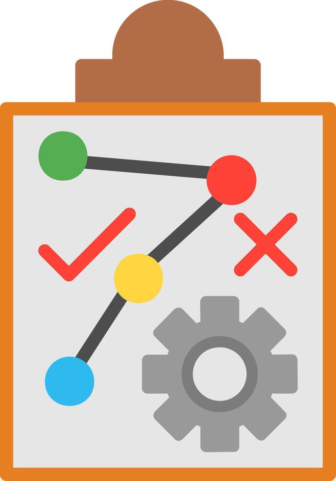 Strategy Flat Illustration Icon Design vector