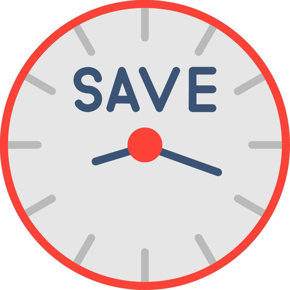 Save Time Flat Illustration Icon Design vector