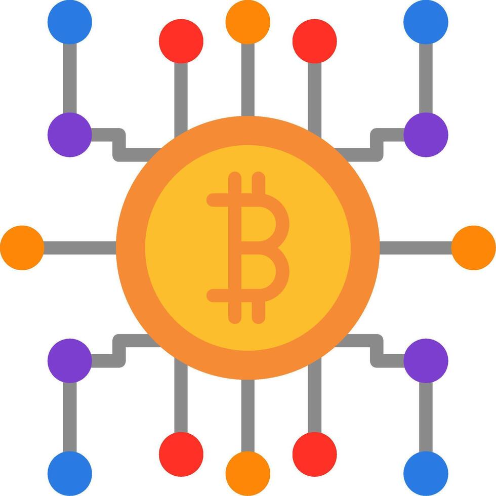 Cryptocurrency Flat Illustration Icon Design vector