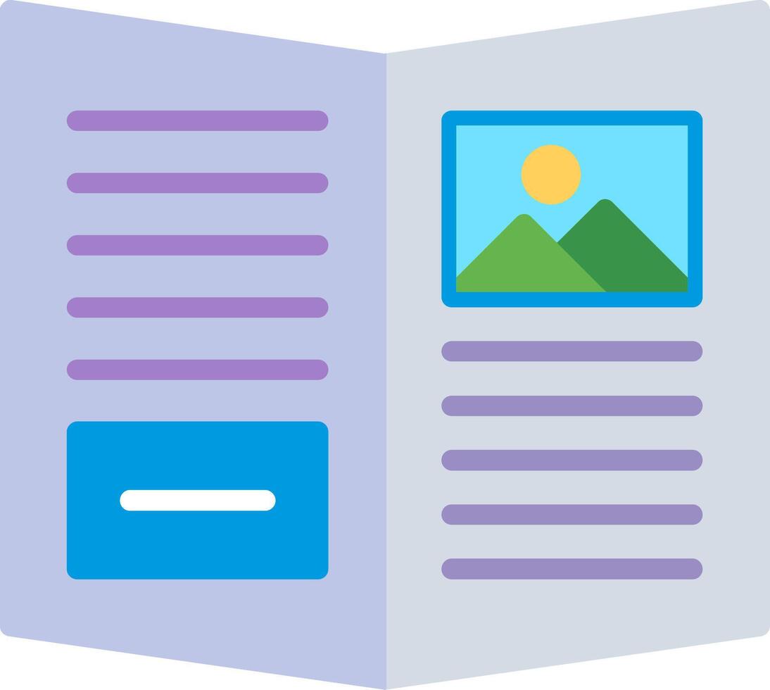 Magazine Flat Illustration Icon Design vector