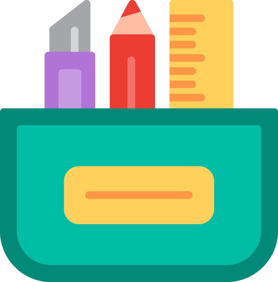 Stationery Flat Illustration Icon Design vector
