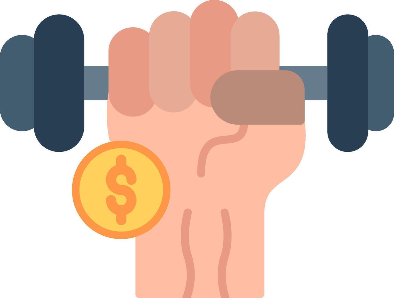 Dumbbell Flat Illustration Icon Design vector