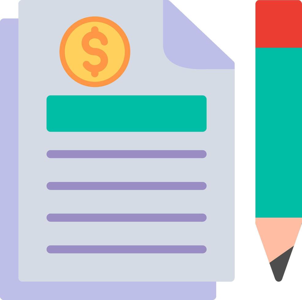 Statement Flat Illustration Icon Design vector