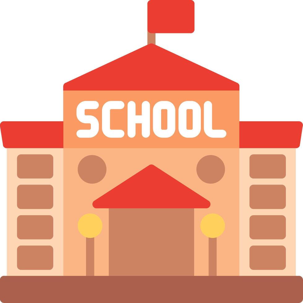 School Flat Illustration Icon Design vector