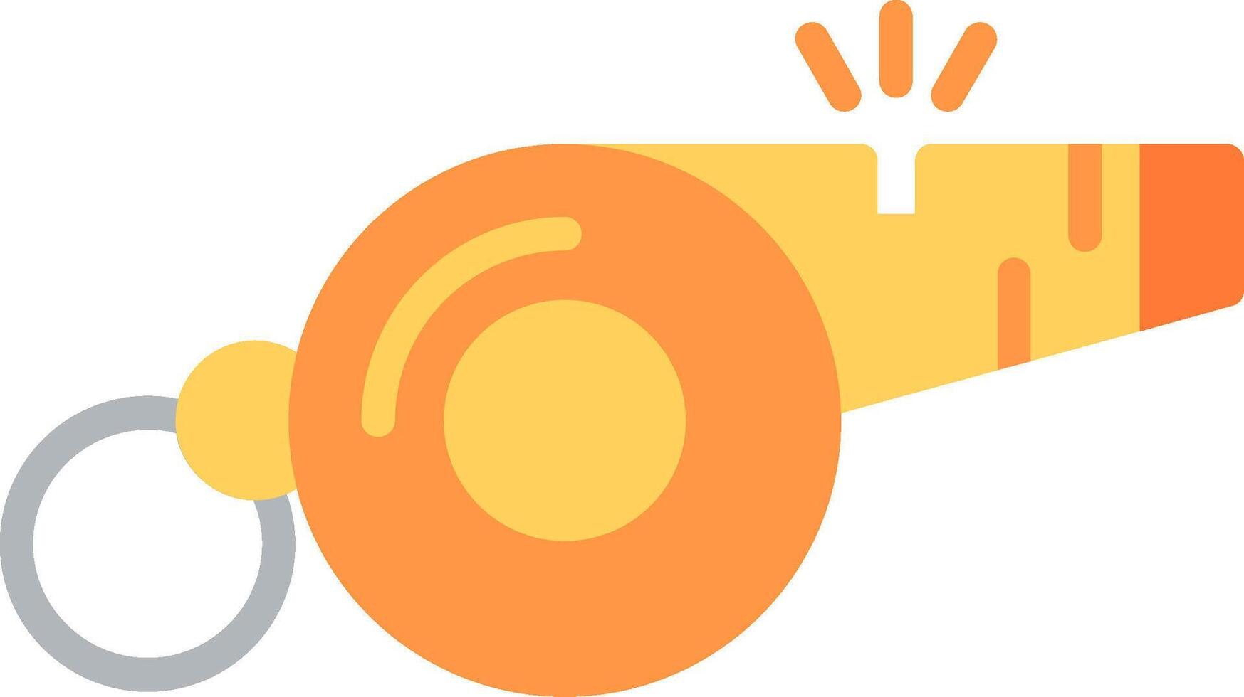Whistle Flat Illustration Icon Design vector