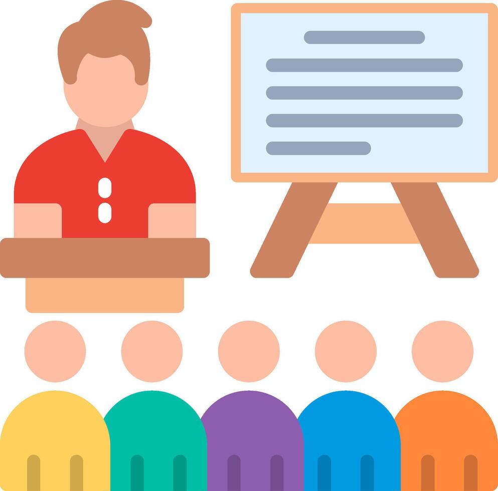 Training Flat Illustration Icon Design vector