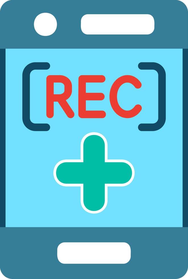 Record Flat Illustration Icon Design vector