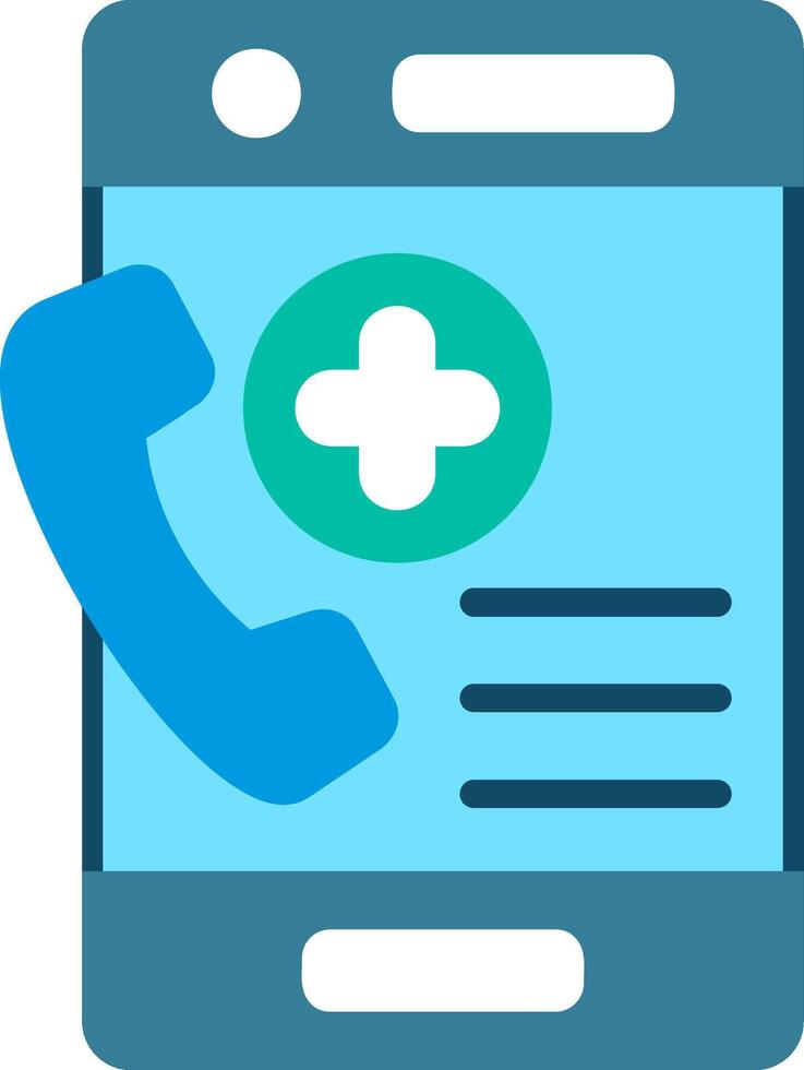 Emergency Call Flat Illustration Icon Design vector