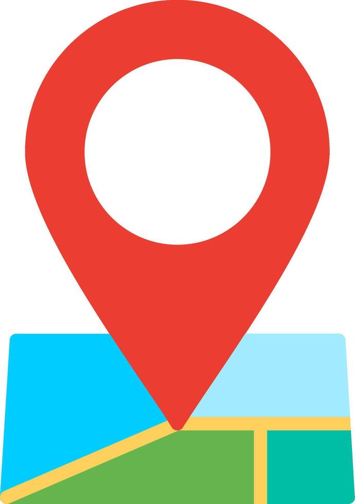 Map Pointer Flat Illustration Icon Design vector
