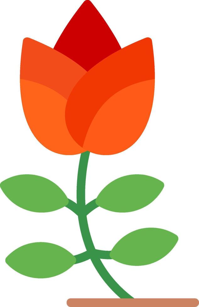 Tulip Flat Illustration Icon Design vector