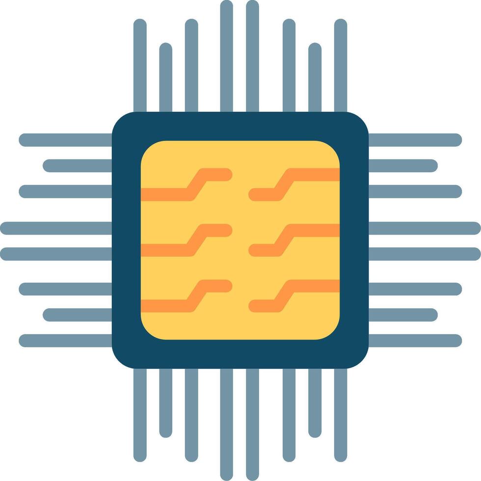 Chip Flat Illustration Icon Design vector