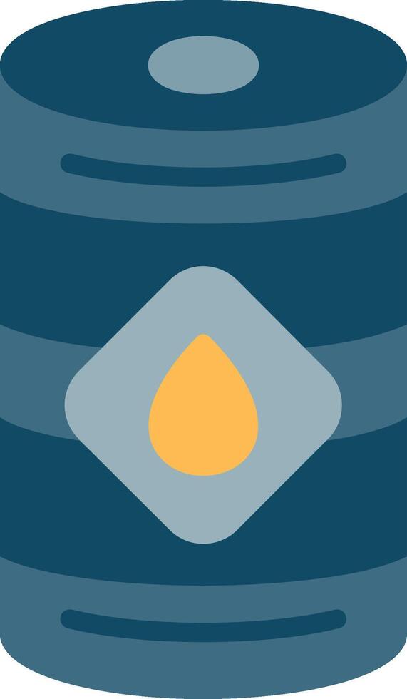 Oil Barrel Flat Illustration Icon Design vector