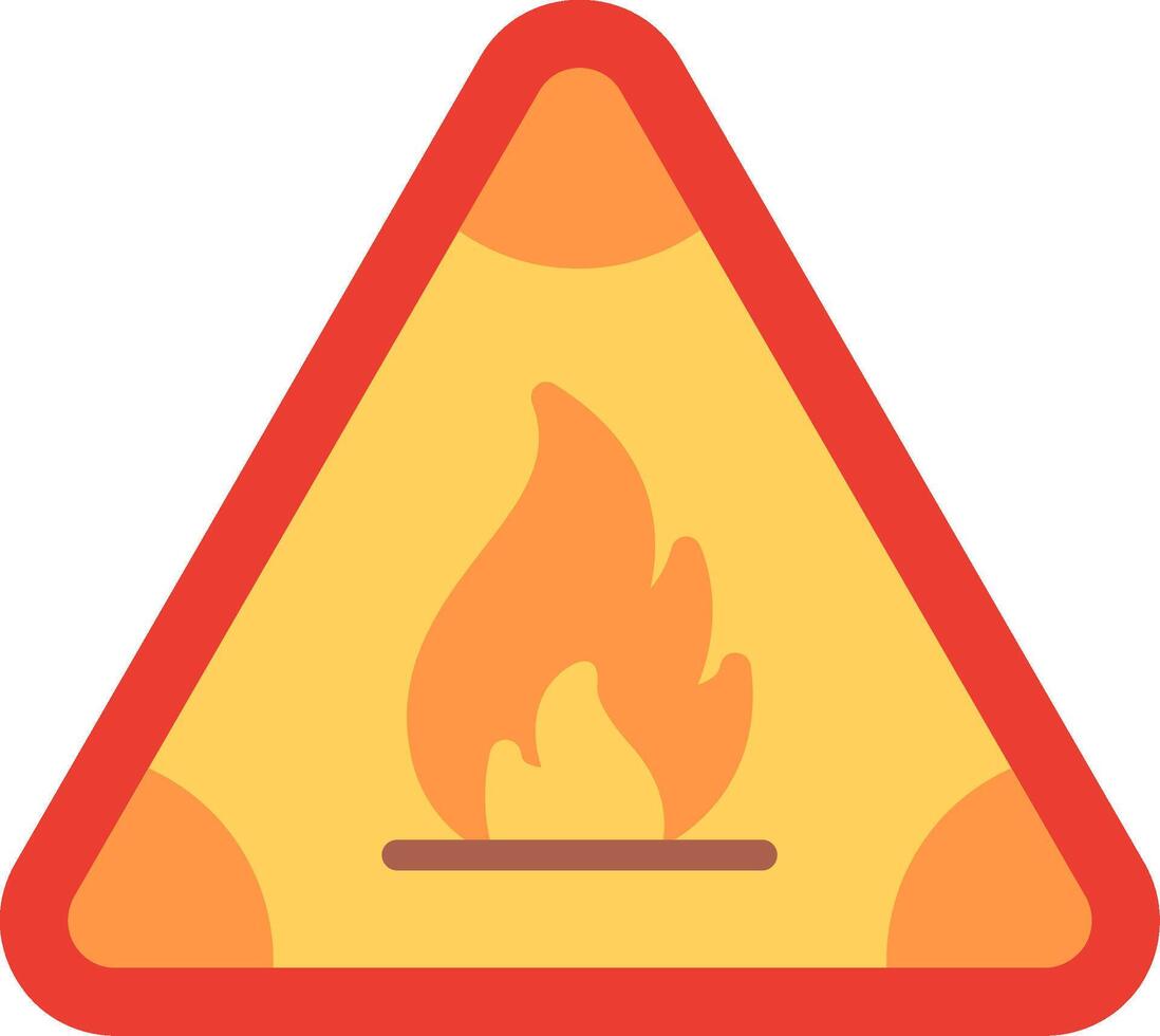 Fire Sign Flat Illustration Icon Design vector