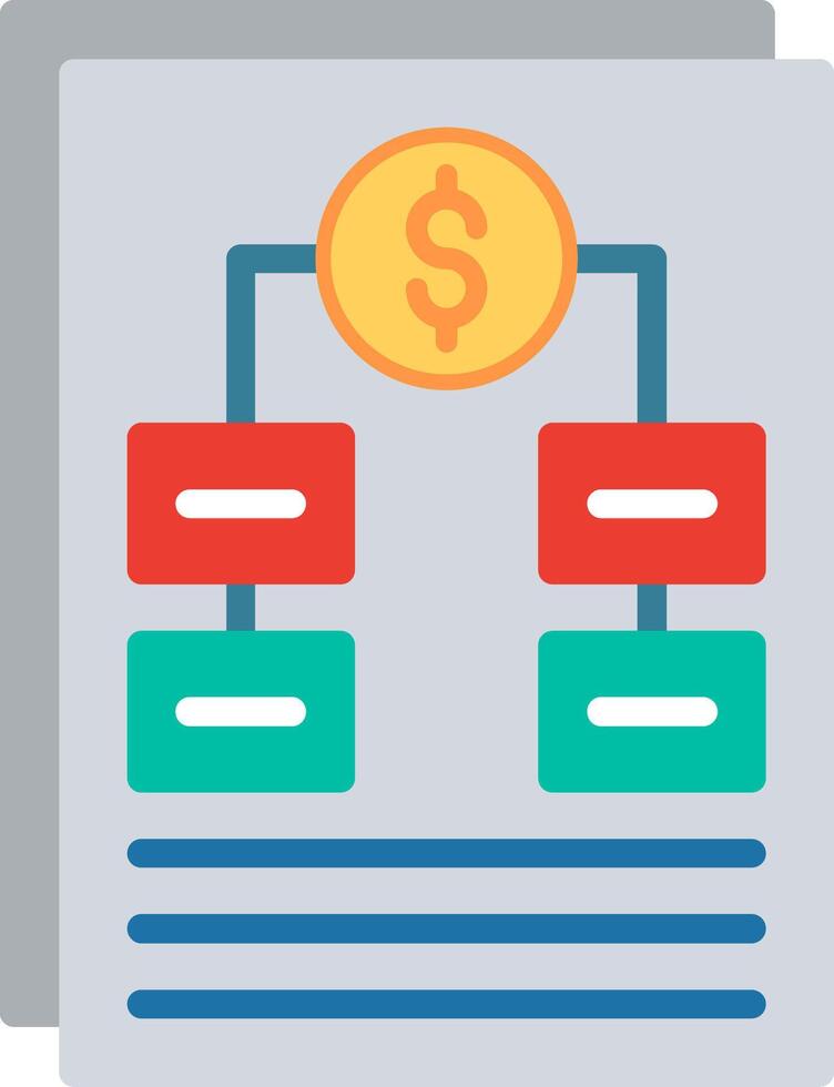 Financial Planning Flat Illustration Icon Design vector