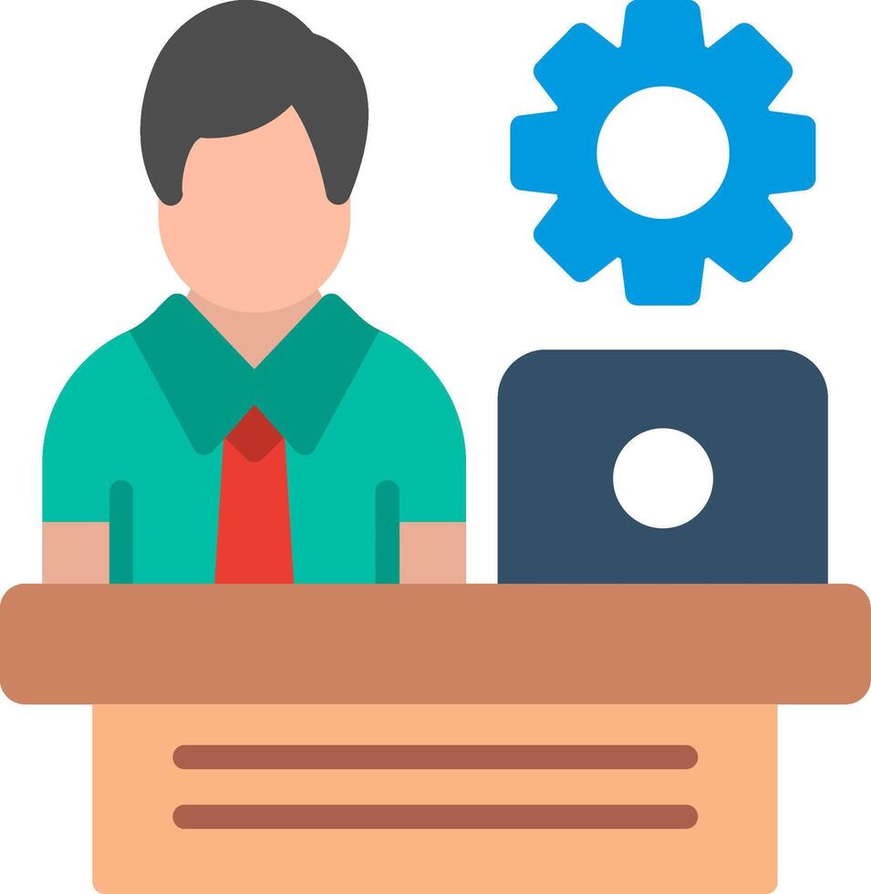 Administrator Flat Illustration Icon Design vector