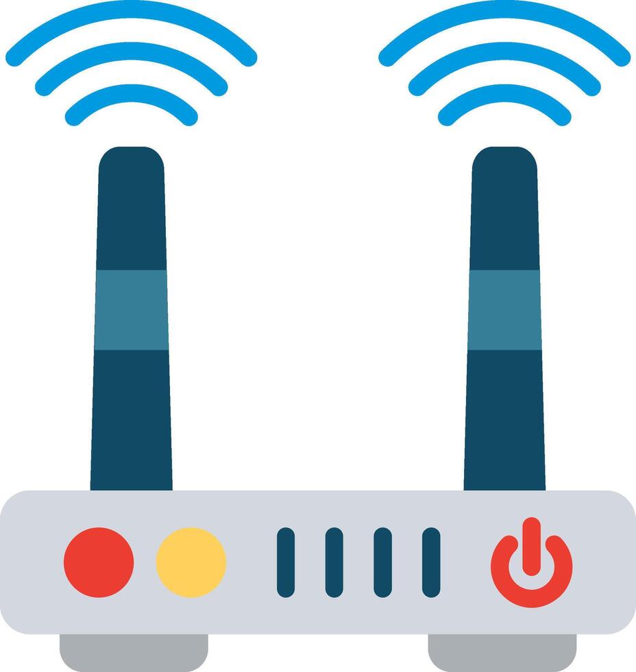 Router Flat Illustration Icon Design vector