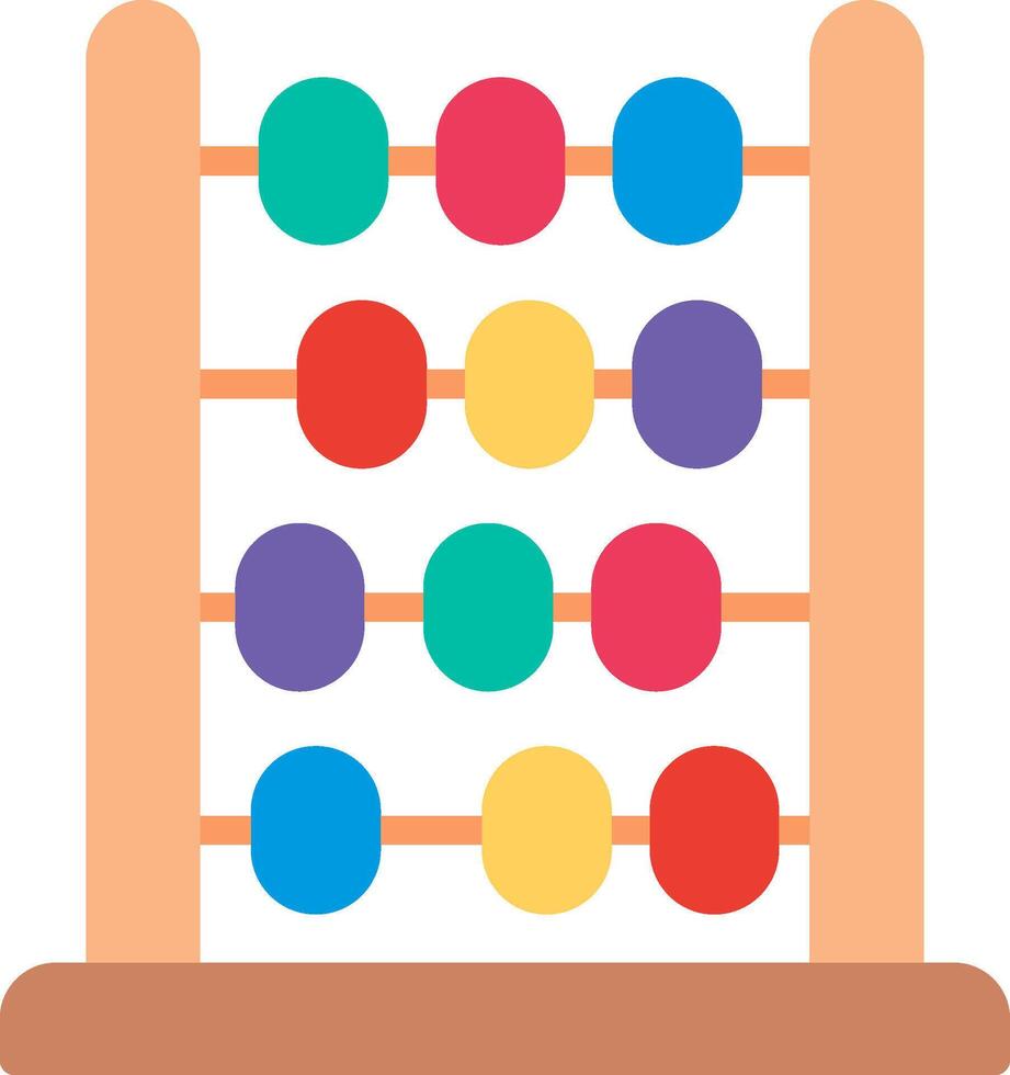 Abacus Flat Illustration Icon Design vector