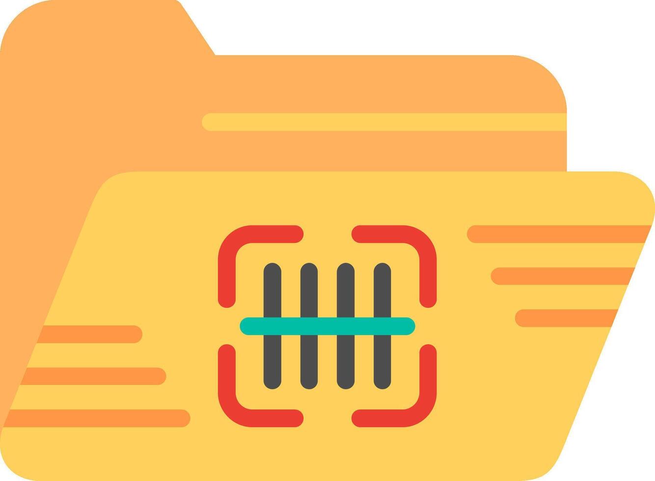 Scan Flat Illustration Icon Design vector