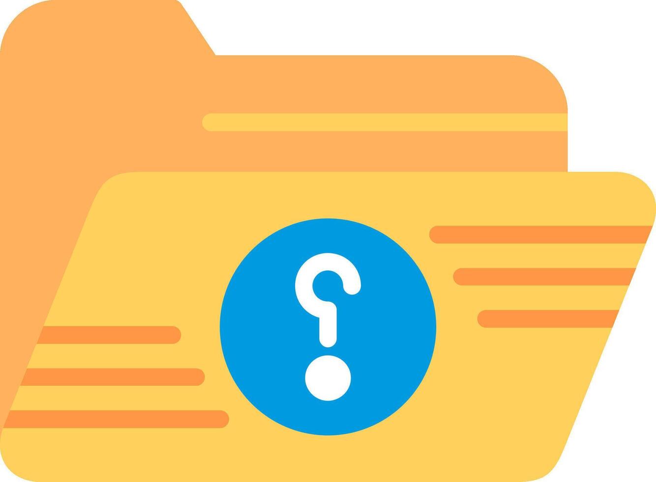 Question Flat Illustration Icon Design vector