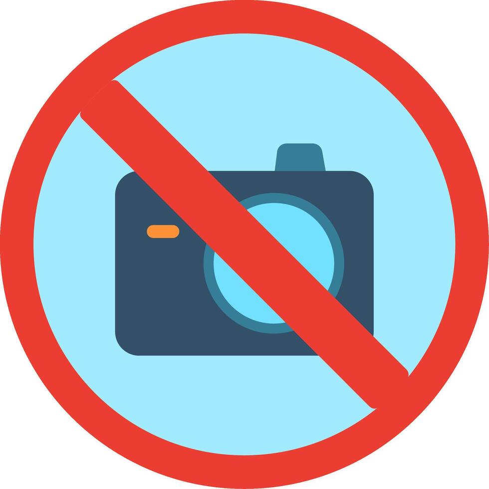 No Photos Flat Illustration Icon Design vector