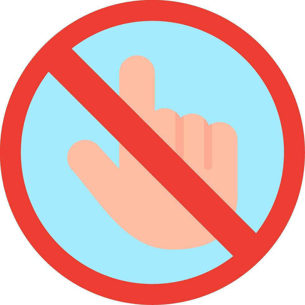 Do Not Touch Flat Illustration Icon Design vector